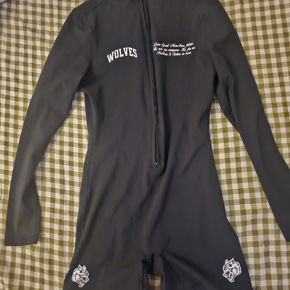 Darc Sport Black Wolves Long-Sleeve Jumpsuit Romper
